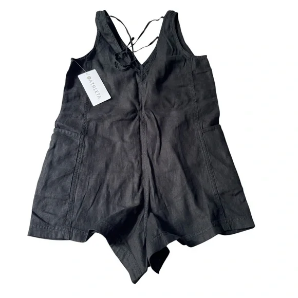 NWT Athleta Retreat Linen Romper - Picture 6 of 9